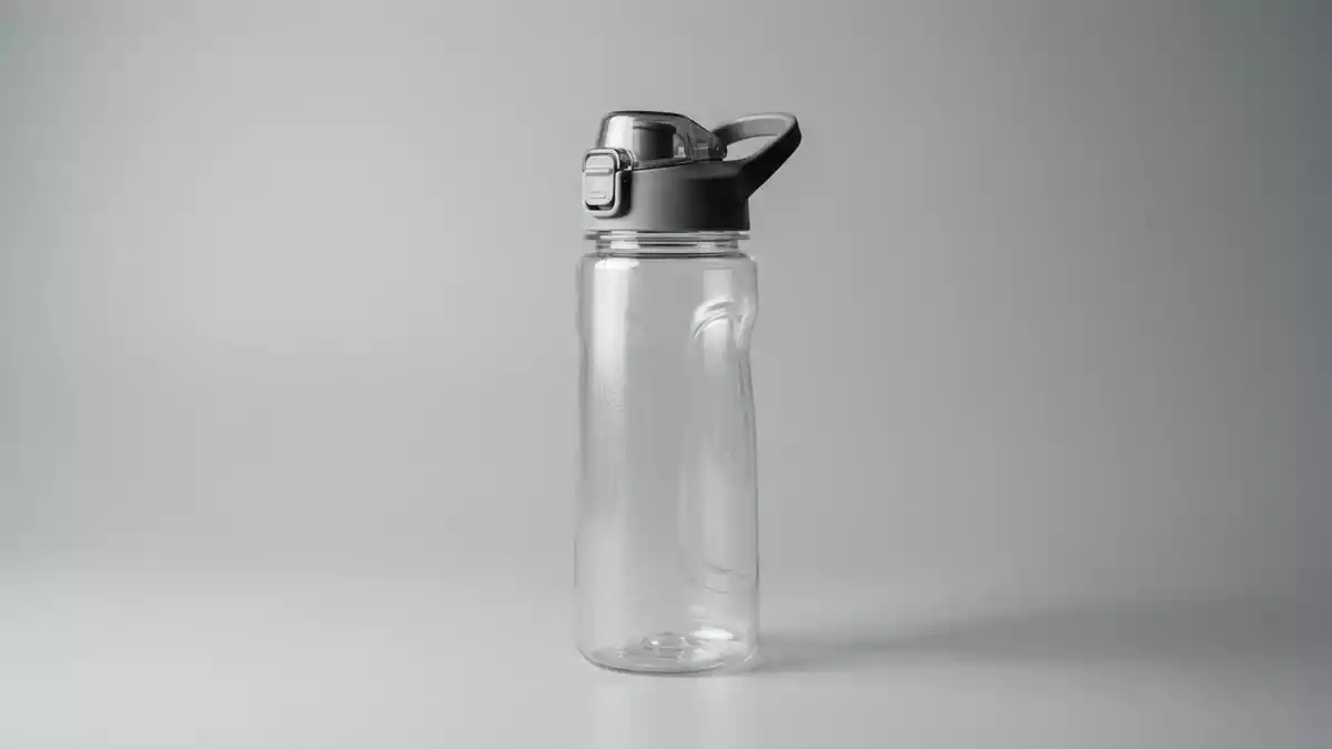 Fotorealistische Studioansicht von Trinkflasche in neutraler Produktdarstellung