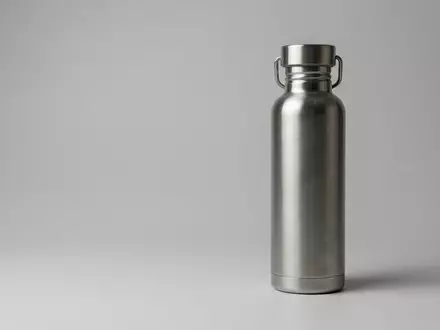 Fotorealistische Studioaufnahme von Isolierflasche zum Thema Sigg Hot & Cold, klare Lichtfuehrung - Foto: THN