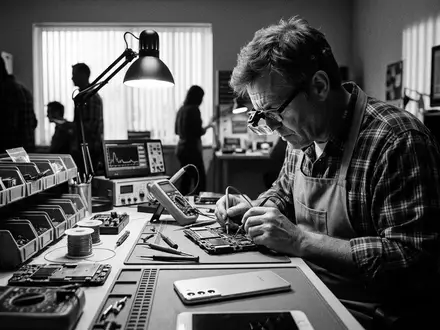 Schwarzweiss-Reportage mit Smartphone zum Thema Motorola Edge 50 Pro, hoher Kontrast, sachlich dargestellt - Foto: THN