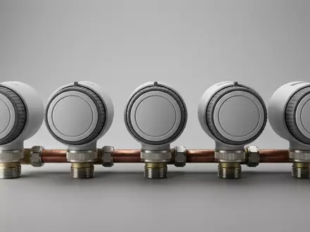 Fotorealistische Studioaufnahme von Heizkoerperthermostate zum Thema tado Smartes Heizkörperthermostat X, klare Lichtfuehrung - Foto: THN