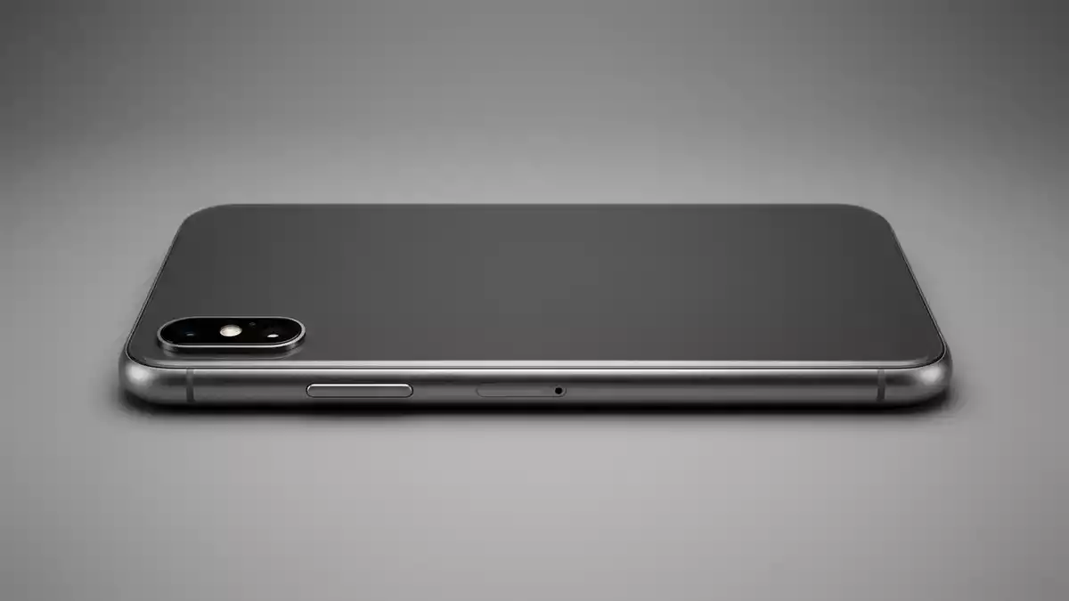 Fotorealistische Studioansicht von Smartphone in neutraler Produktdarstellung, neutral
