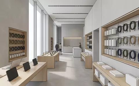 Architektur-Render im Handygeschaeft mit Ladekabel zum Thema Nomad Rugged USB-C auf, neutrales Tageslicht - Foto: THN