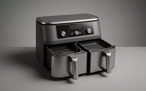 Fotorealistische Studioaufnahme von Heissluftfritteuse zum Thema Philips Airfryer 5000 Series, klare Lichtfuehrung - Foto: THN