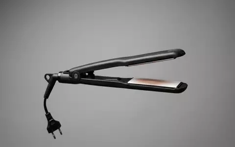 Fotorealistische Studioaufnahme von Haarglaetter zum Thema Philips ThermoProtect BHP846 Haarglätter, klare Lichtfuehrung - Foto: THN