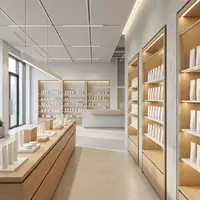 Architektur-Render im Drogeriemarkt mit Zahnpasta zum Thema Sensodyne Advanced White Zahnpasta, neutrales Tageslicht - Foto: THN