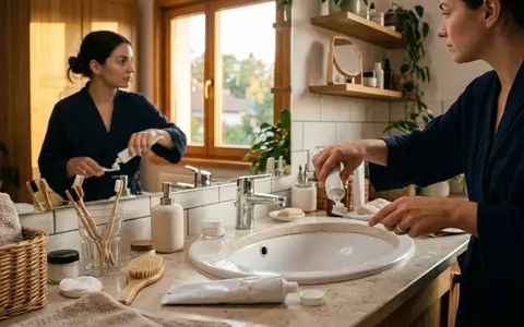Fotorealistische Aufnahme von Zahnpasta am Abend zum Thema Sensodyne Advanced White Zahnpasta, warmes Abendlicht - Foto: THN