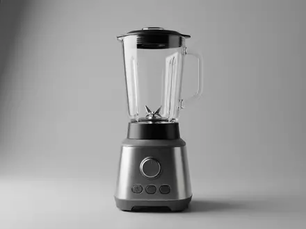 Fotorealistische Studioaufnahme von Standmixer zum Thema KitchenAid K400 Variable Speed, klare Lichtfuehrung - Foto: THN