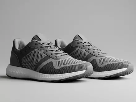 Fotorealistische Studioaufnahme von Sneaker zum Thema Nike Air Max 270, klare Lichtfuehrung - Foto: THN