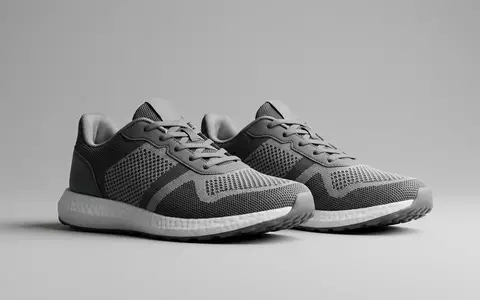 Fotorealistische Studioaufnahme von Sneaker zum Thema Nike Air Max 270, klare Lichtfuehrung - Foto: THN