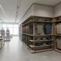 Architektur-Render im Sportbekleidungsgeschaeft mit Trainingsshirt zum Thema Nike Dri-FIT Trainingsshirt Herren, neutrales Tageslicht - Foto: THN