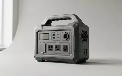 Fotorealistische Studioaufnahme von Powerstation zum Thema EcoFlow RIVER 2 Max, klare Lichtfuehrung - Foto: THN