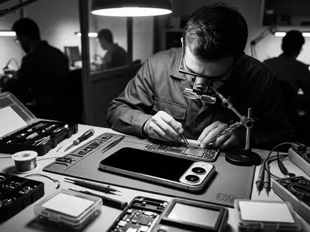 Schwarzweiss-Reportage mit Smartphone zum Thema Xiaomi 15 Pro 256GB, hoher Kontrast, sachlich dargestellt - Foto: THN