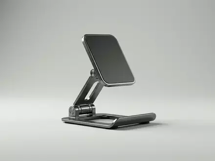 Fotorealistische Studioaufnahme von Handystaender zum Thema Moft MagSafe Snap Float, klare Lichtfuehrung - Foto: THN
