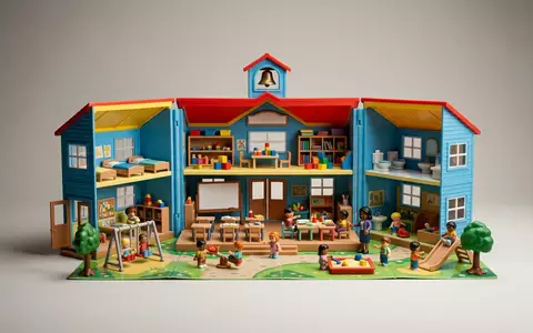 Fotorealistische Studioaufnahme von Kindergarten Spielset zum Thema Playmobil City Life Kindergarten, klare Lichtfuehrung - Foto: THN