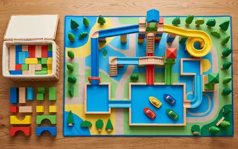 Flatlay-Arrangement rund um Wasserpark Spielset zum Thema Playmobil Aqua Park Wasserpark, weiches Oberlicht - Foto: THN