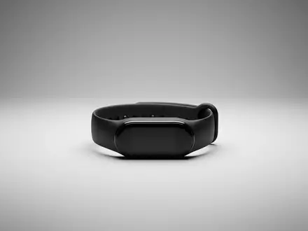 Fotorealistische Studioaufnahme von Fitnessarmband zum Thema Fitbit Inspire 3 Fitness-Tracker, klare Lichtfuehrung - Foto: THN