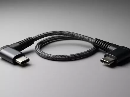Fotorealistische Studioaufnahme von USB Verbindungskabel zum Thema CYNOVA USB-C OTG Kabel, klare Lichtfuehrung - Foto: THN