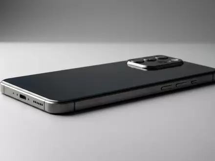 Fotorealistische Studioaufnahme von Smartphone zum Thema Huawei Pura 70 Pro, klare Lichtfuehrung - Foto: THN