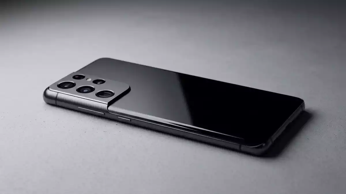 Fotorealistische Studioansicht von Smartphone in neutraler Produktdarstellung, neutral