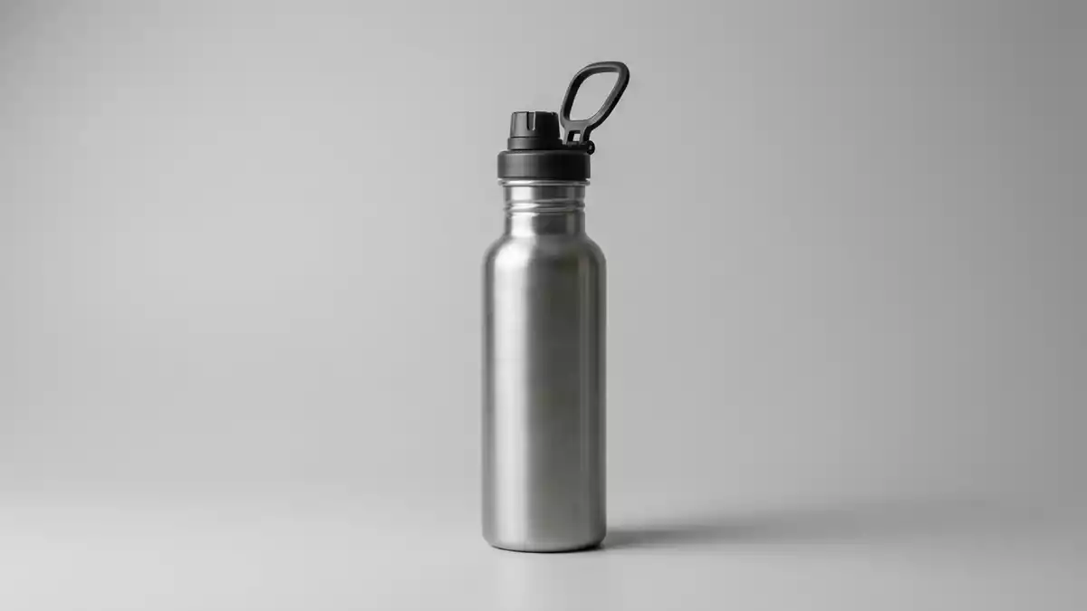 Fotorealistische Studioansicht von Leichte Trinkflasche in neutraler Produktdarstellung
