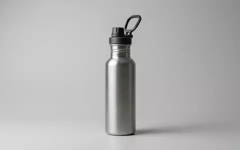 Fotorealistische Studioaufnahme von Leichte Trinkflasche zum Thema Stanley The Aerolight IceFlow, klare Lichtfuehrung - Foto: THN