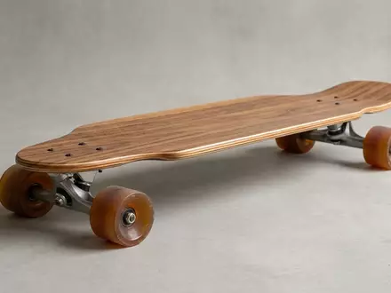 Fotorealistische Studioaufnahme von Longboard zum Thema Playshion 39 Zoll Longboard, klare Lichtfuehrung - Foto: THN