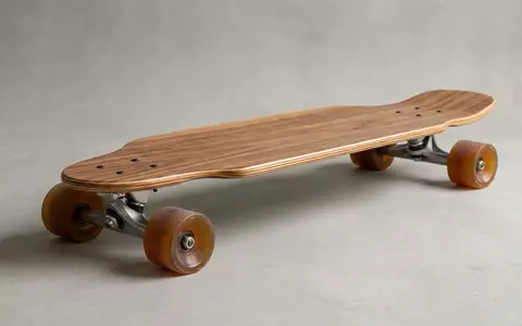 Fotorealistische Studioaufnahme von Longboard zum Thema Playshion 39 Zoll Longboard, klare Lichtfuehrung - Foto: THN