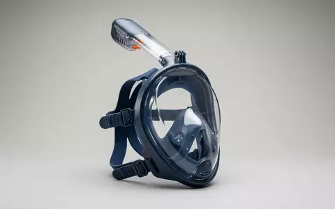 Fotorealistische Studioaufnahme von Schnorchelmaske zum Thema Subea Easybreath 500 Surface, klare Lichtfuehrung - Foto: THN