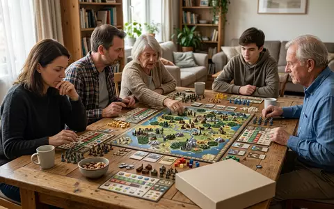 Fotorealistische Aufnahme von Brettspiel am Esstisch zum Thema 7 Wonders, natuerliches Licht - Foto: THN