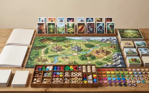 Fotorealistische Studioaufnahme von Brettspiel zum Thema Dixit, klare Lichtfuehrung, sachlich dargestellt, markenneutral - Foto: THN