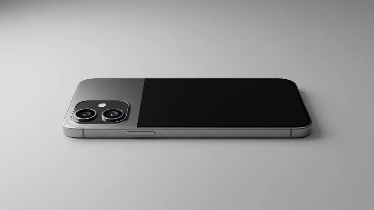 Fotorealistische Studioansicht von Smartphone in neutraler Produktdarstellung, neutral