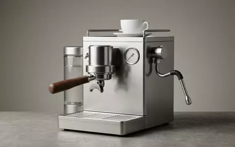 Fotorealistische Studioaufnahme von Siebtraegermaschine zum Thema Cecotec Power Espresso 20, klare Lichtfuehrung - Foto: THN