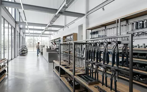 Architektur-Render im Baumarkt mit Wasserpumpenzange zum Thema Knipex Cobra Wasserpumpenzange 250mm, neutrales Tageslicht - Foto: THN