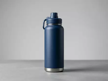 Fotorealistische Studioaufnahme von Isolierflasche zum Thema Klean Kanteen TKBottle 20oz, klare Lichtfuehrung - Foto: THN