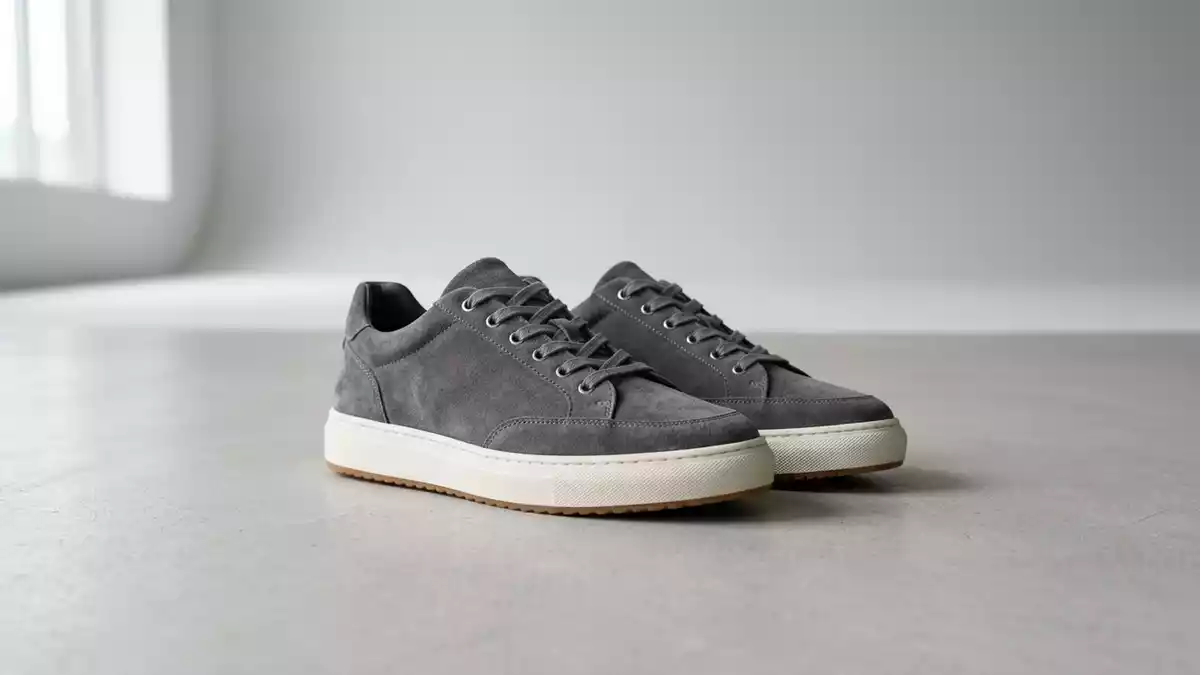 Fotorealistische Studioansicht von Sneaker in neutraler Produktdarstellung, neutral