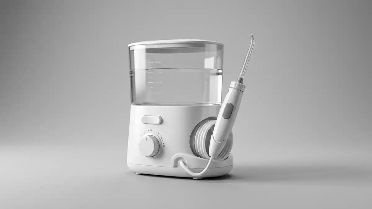 Fotorealistische Studioansicht von Munddusche in neutraler Produktdarstellung, neutral