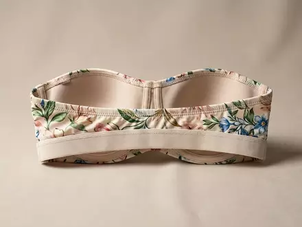Fotorealistische Studioaufnahme von Bikinioberteil zum Thema Watercult Damen Bikini-Top Bandeau, klare Lichtfuehrung - Foto: THN