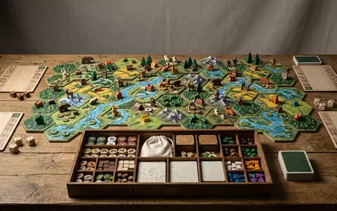 Fotorealistische Studioaufnahme von Brettspiel zum Thema Wingspan, klare Lichtfuehrung, sachlich dargestellt, markenneutral - Foto: THN
