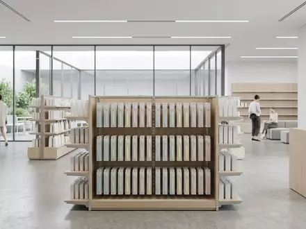 Architektur-Render im Drogerie mit Kinderzahnbuerste zum Thema Oral-B Stages Kids Zahnbürste, neutrales Tageslicht - Foto: THN