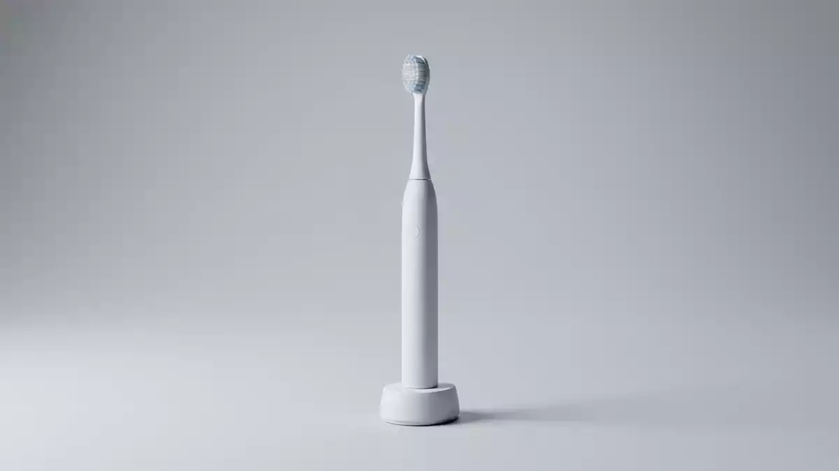 Fotorealistische Studioansicht von Elektrische Zahnbuerste in neutraler Produktdarstellung