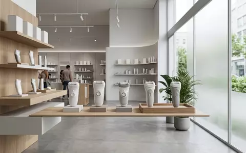 Architektur-Render im Koerperpflegegeschaeft mit Epilierer zum Thema Panasonic ES-EL9A Wet &, neutrales Tageslicht - Foto: THN