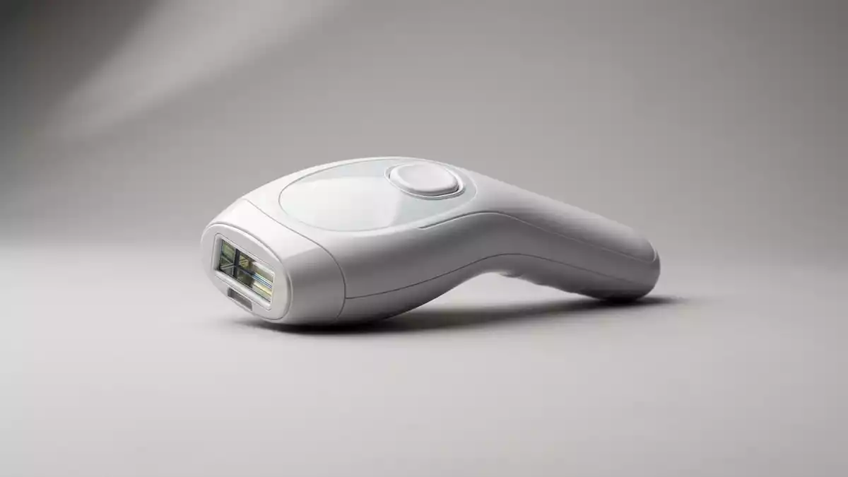 Fotorealistische Studioansicht von Haarentferner in neutraler Produktdarstellung