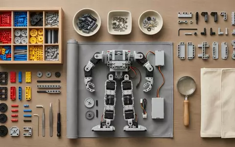 Flatlay-Arrangement rund um Roboterbausatz zum Thema LEGO Star Wars AT-AT, weiches Oberlicht - Foto: THN