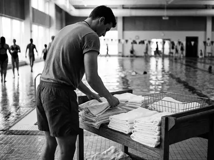 Schwarzweiss-Reportage mit Badeshorts zum Thema Hurley Herren One &, hoher Kontrast, sachlich dargestellt - Foto: THN
