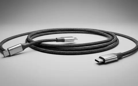 Fotorealistische Studioaufnahme von Ladekabel zum Thema Belkin USB-C auf USB-C, klare Lichtfuehrung - Foto: THN