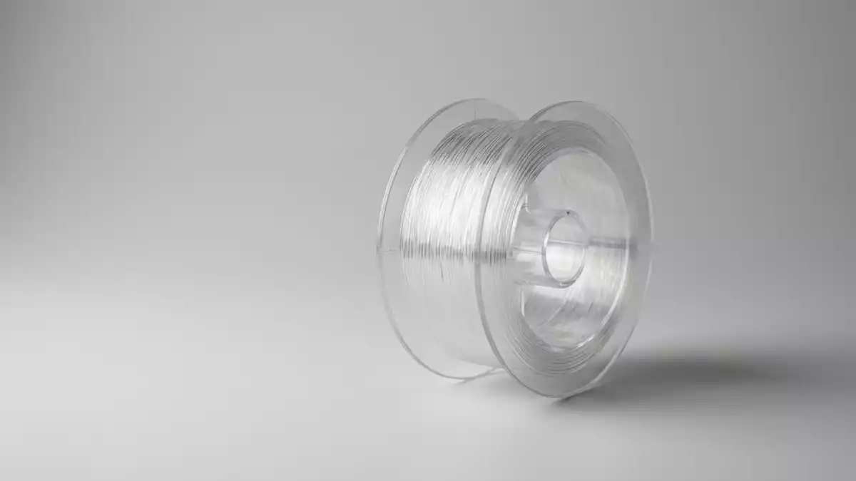 Fotorealistische Studioansicht von Angelschnur in neutraler Produktdarstellung