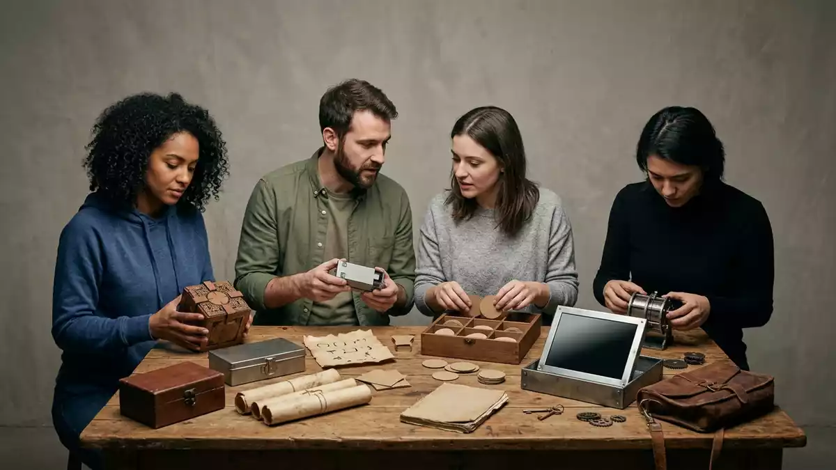 Fotorealistische Studioansicht von Raetselspiel in neutraler Produktdarstellung