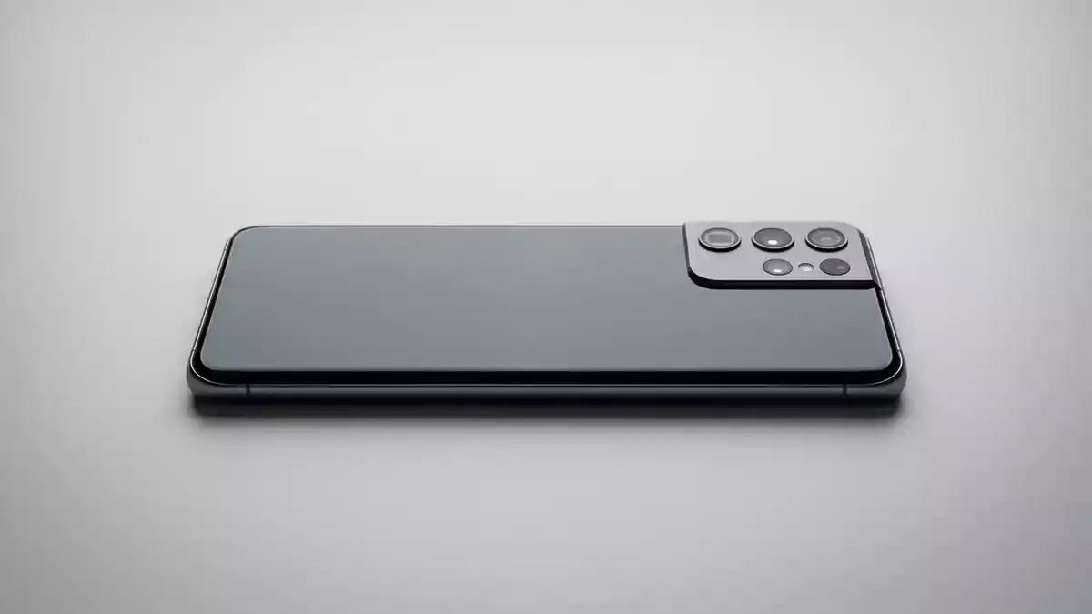 Fotorealistische Studioansicht von Smartphone in neutraler Produktdarstellung, neutral
