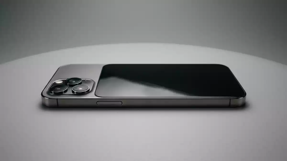 Fotorealistische Studioansicht von Smartphone in neutraler Produktdarstellung, neutral
