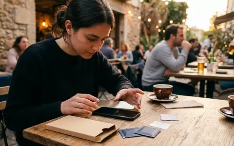 Fotorealistische Aufnahme von Display-Schutzglas im Cafe zum Thema Smartect Panzerglas Samsung Galaxy, warmes Abendlicht - Foto: THN